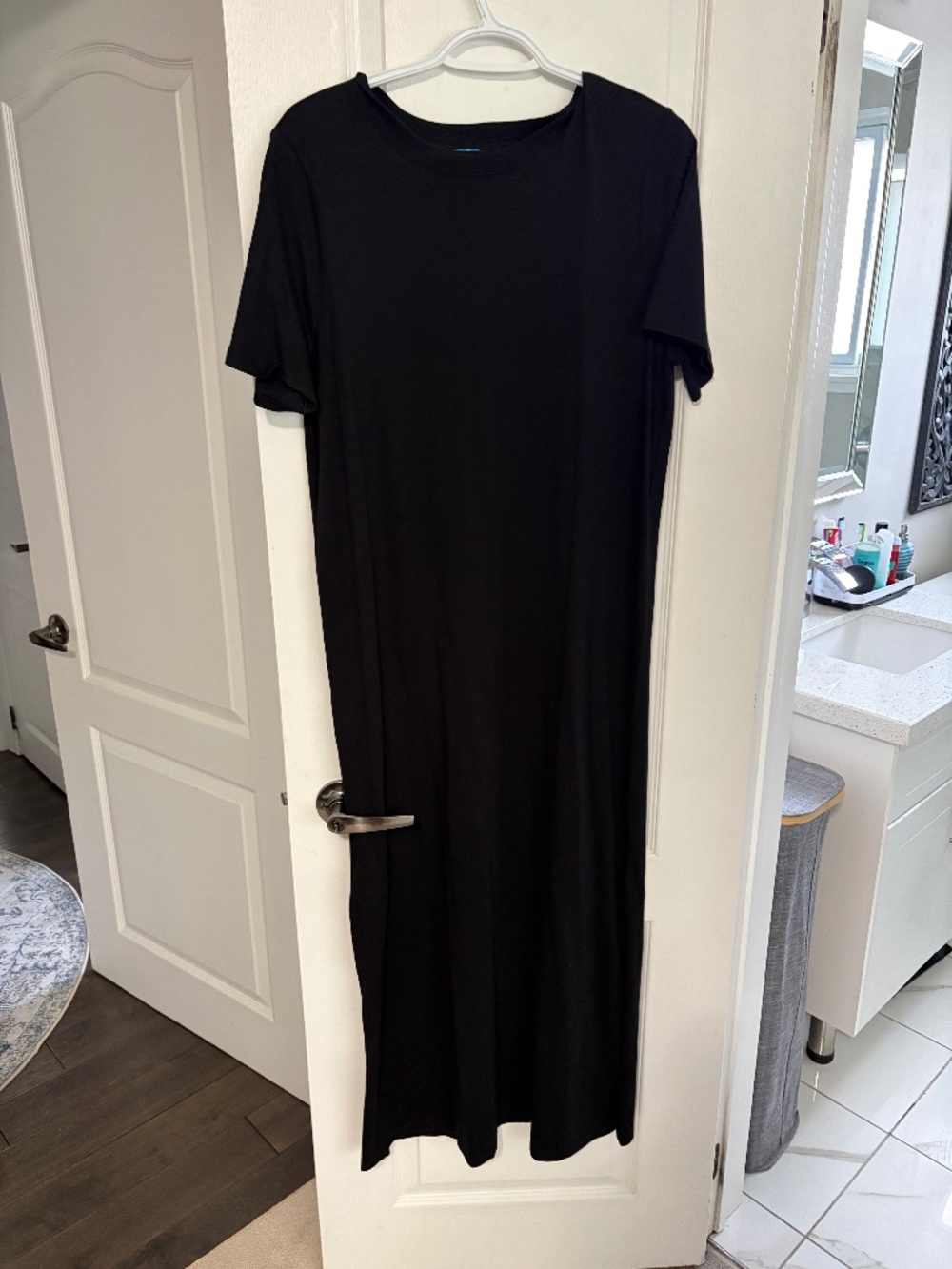 Old Navy Black Maxi T-Shirt Dress